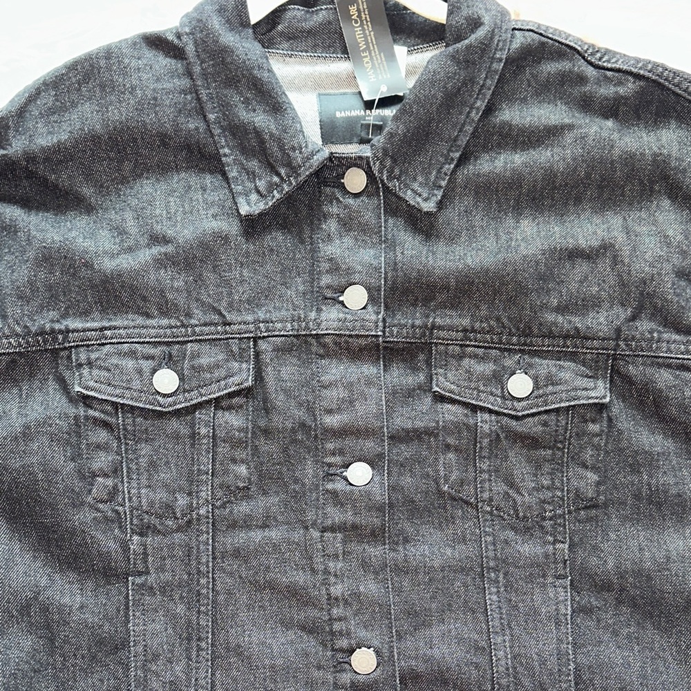 Banana Republic Black Jean Jacket - Picture 9 of 10